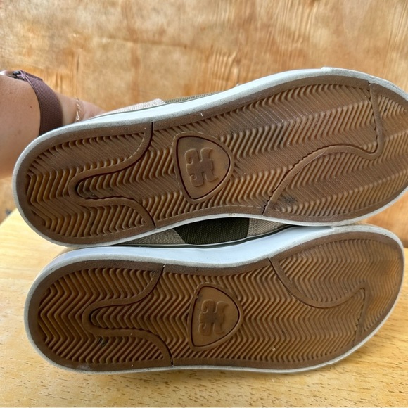 Ipath Hemp Canvas Skate Mid Top Sneakers Tan Green - Picture 8 of 11